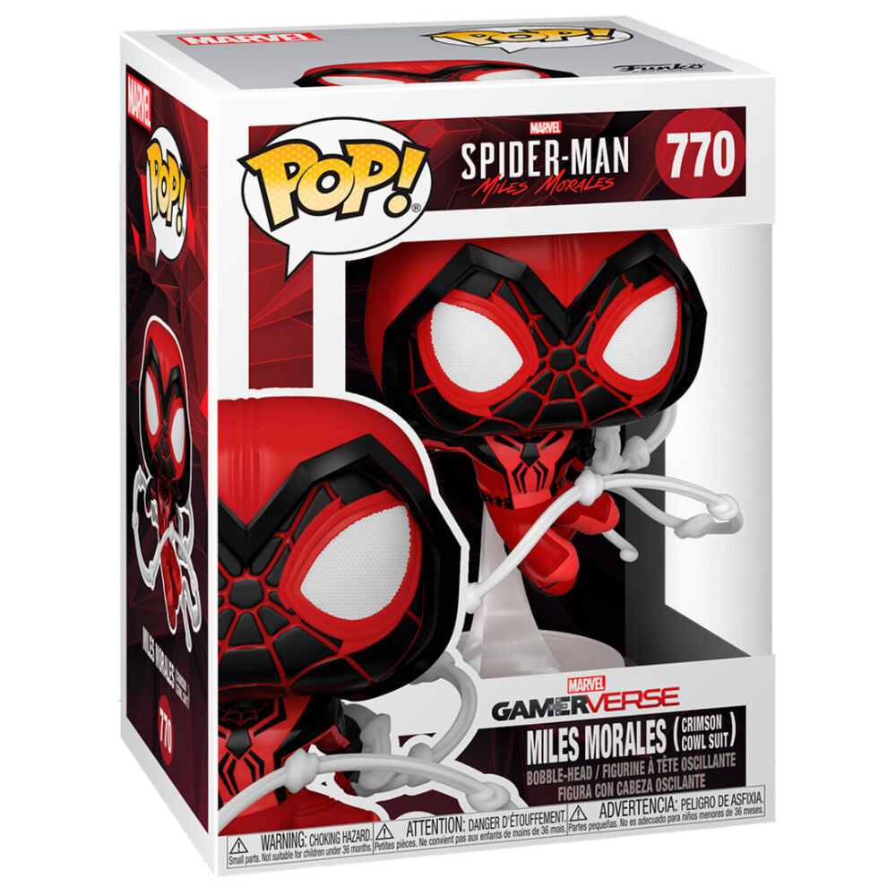 Marvel Spiderman Miles Morales Figura POP Crimson Cowl Suit Funko