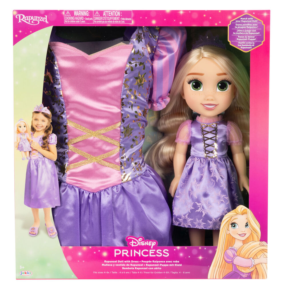 Jakks Pacific Muñeca Rapunzel 38cm + Disfraz Disney (imagen 2 de 5)