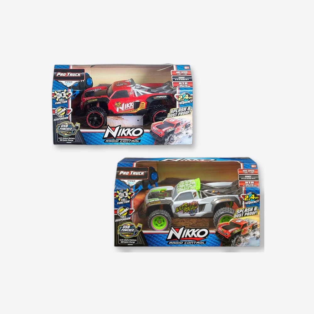 Bandai Rojo Coche teledirigido nikko radio control pro truck color aleatorio (imagen 2 de 6)