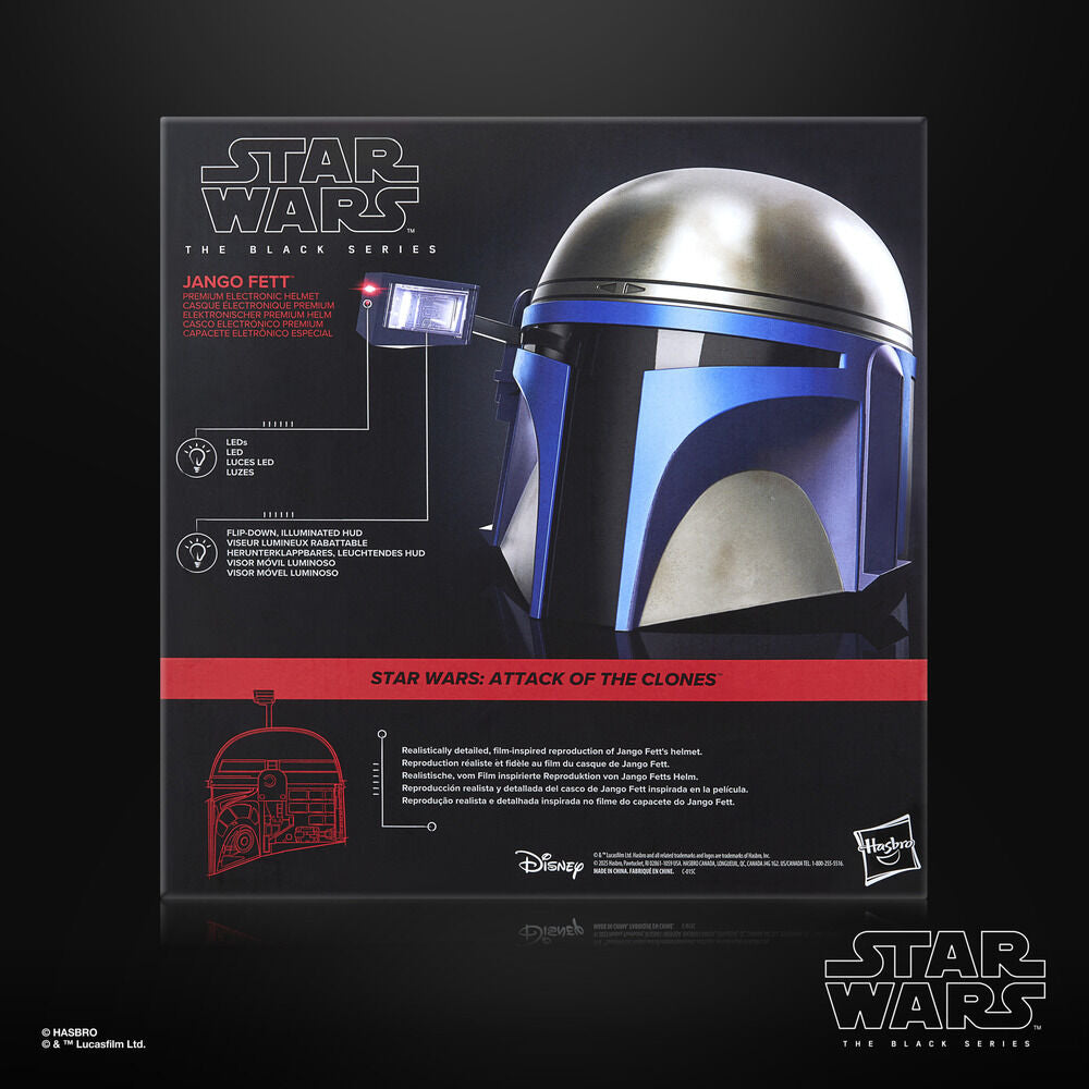 Hasbro Casco electronico premium Jango Fett Star Wars The Black Series (imagen 6 de 10)