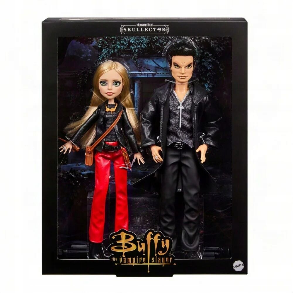 Mattel Set 2 muñecos Buffy & Angel Buffy Cazavampiros Monster High Skullector (imagen 2 de 10)