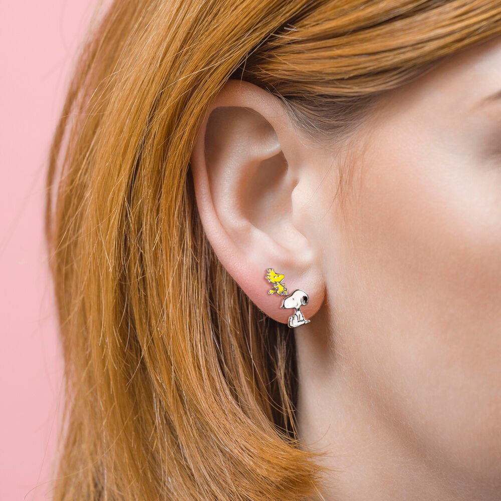 Snoopy Set 2 Pares Pendientes Peanuts Licencia Oficial