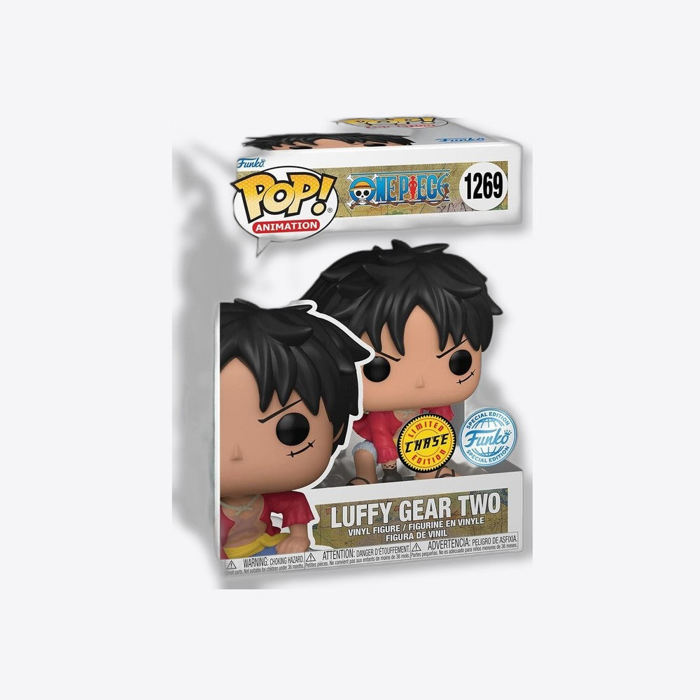 Funko Figura POP One Piece Luffy Gear Two Exclusive Chase (imagen 3 de 6)