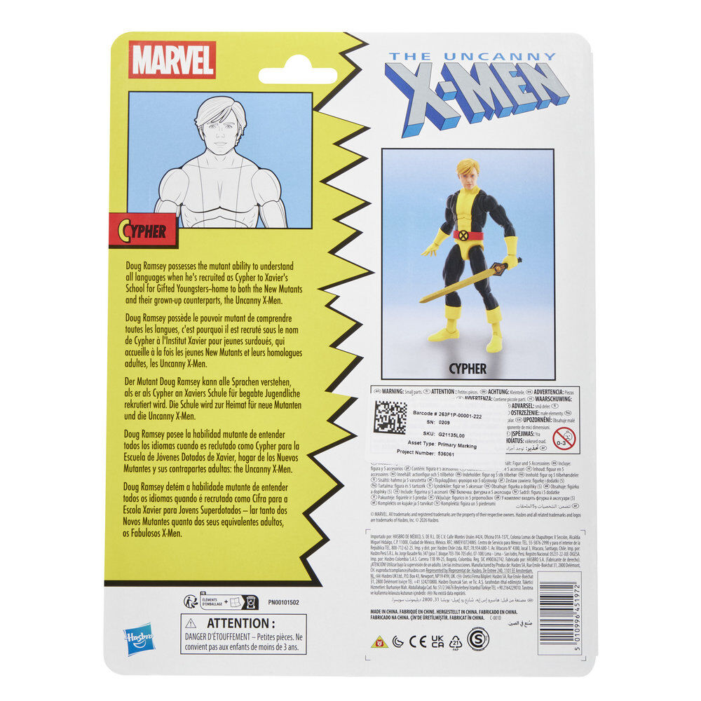 Hasbro Figura Cypher X-Men The Uncanny Marvel Comics 15cm (imagen 9 de 10)