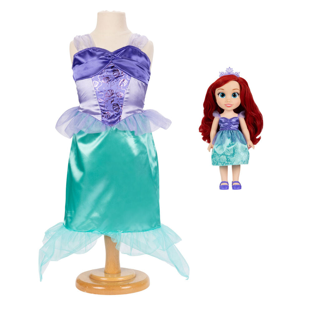 Jakks Pacific Muñeca Ariel + Disfraz La Sirenita Disney 38cm