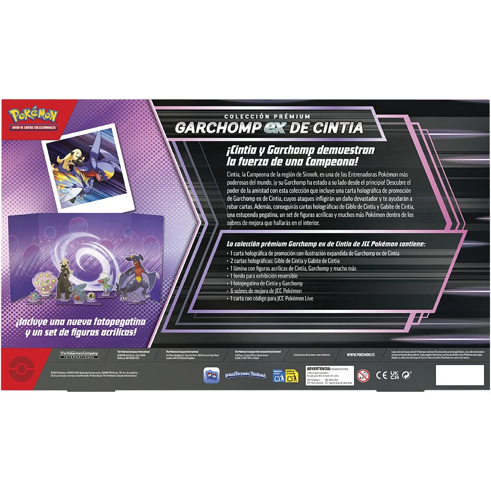 Pokemon Juego De Cartas Latino Blister cartas Garchomp ex Cynthia Pokemon (imagen 2 de 5)