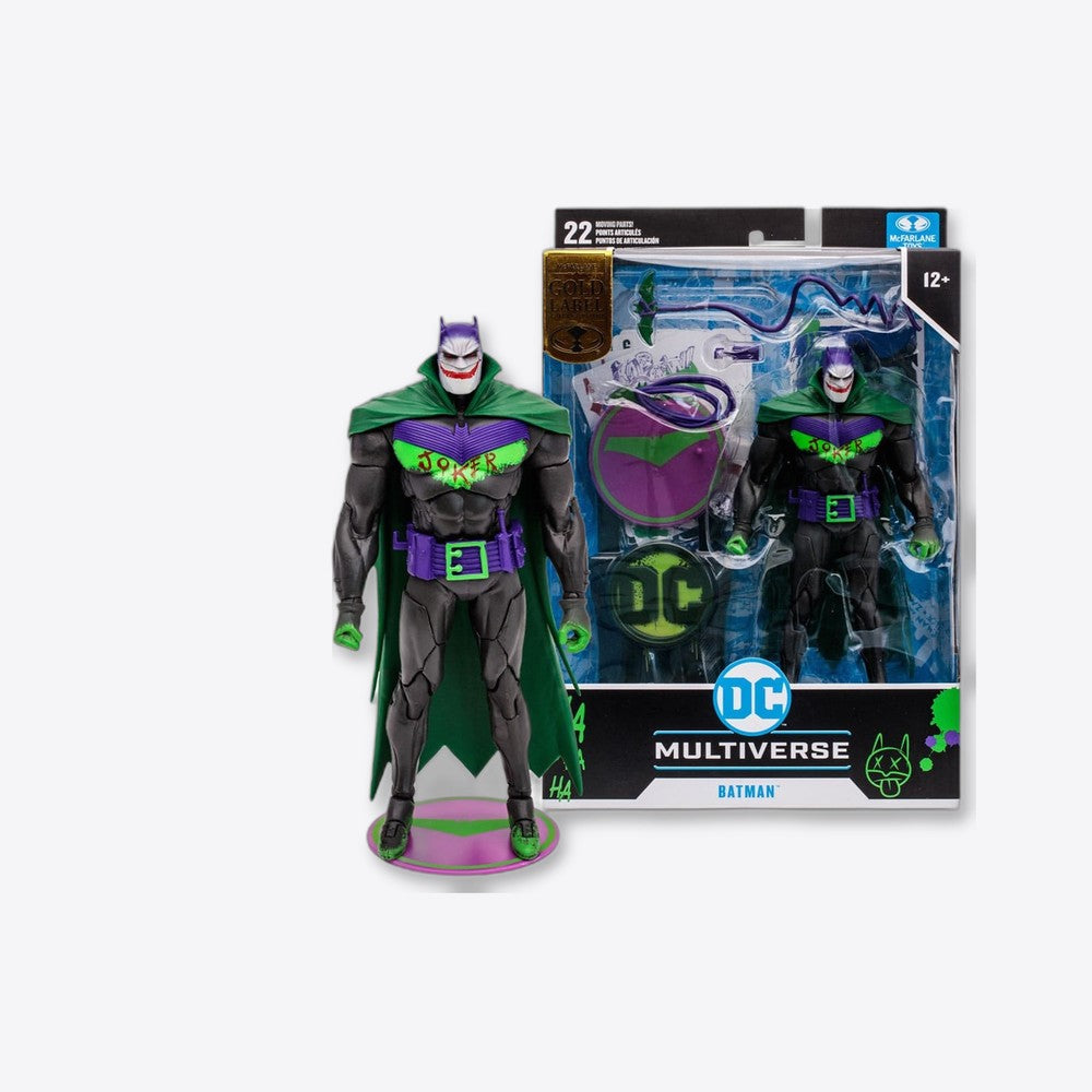Figura mcfarlane toys dc multiverse 7in -  batman (batman: white knight)(jokerized)(gold label) (imagen 4 de 6)