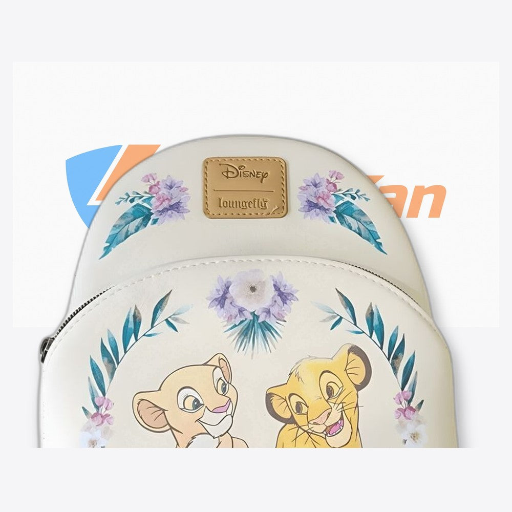Lf | Lounfefly Mochila Simba & Nala Floral  El Rey Leon Disney Loungefly 26cm (imagen 3 de 6)
