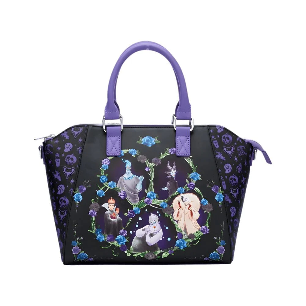 Lf | Lounfefly Bolso Floral Icons Satchel Disney Villains Loungefly 26cm
