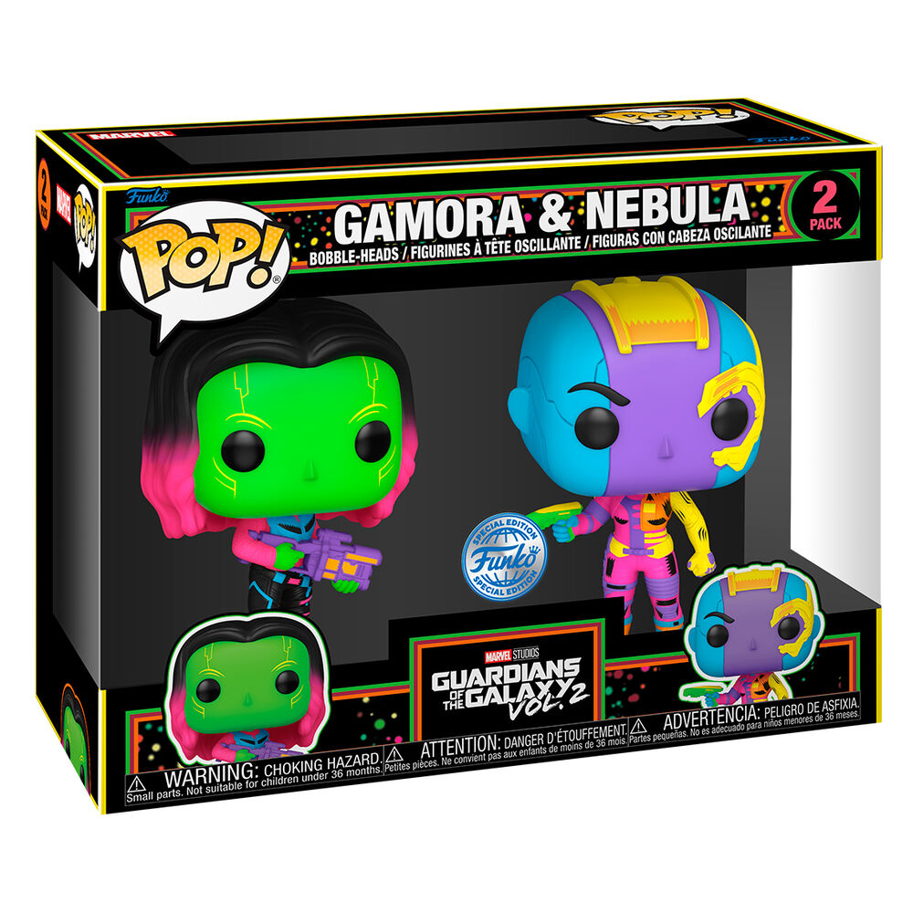 Funko Blister 2 figuras POP Marvel Guardianes de la Galaxia Gamora & Nebula Exclusive