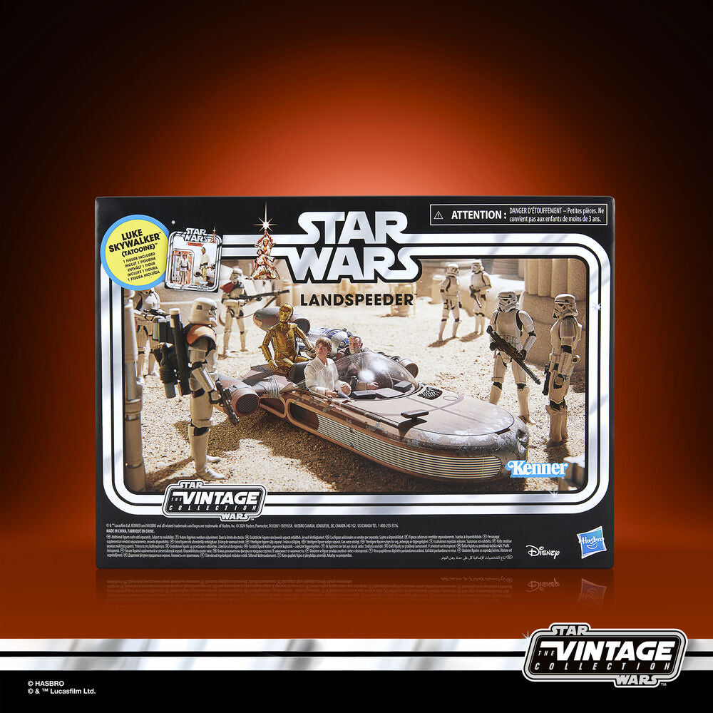 Star Wars Figura Luke Skywalker + Landspeeder Hasbro Colección