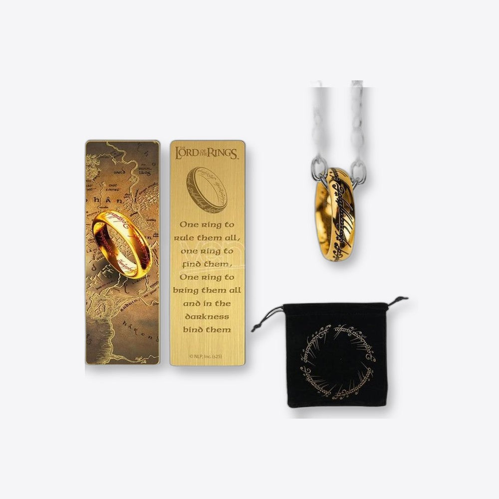 Pack regalo cinereplicas el señor de los anillos marcapaginas metal y anillo único (imagen 2 de 6)