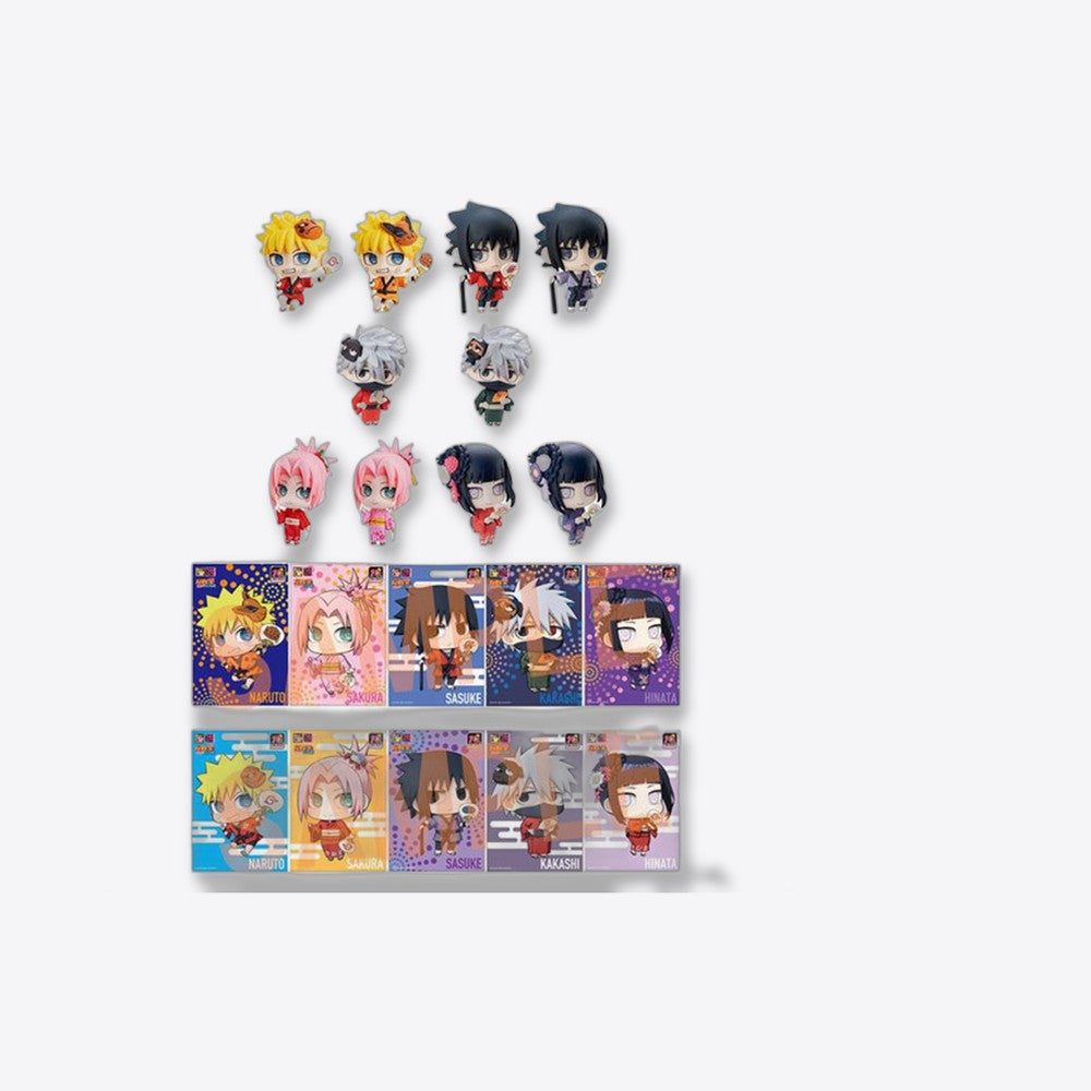 Set figuras con postales megahouse naruto shippuden petit chara land 10th anniversary (imagen 6 de 6)