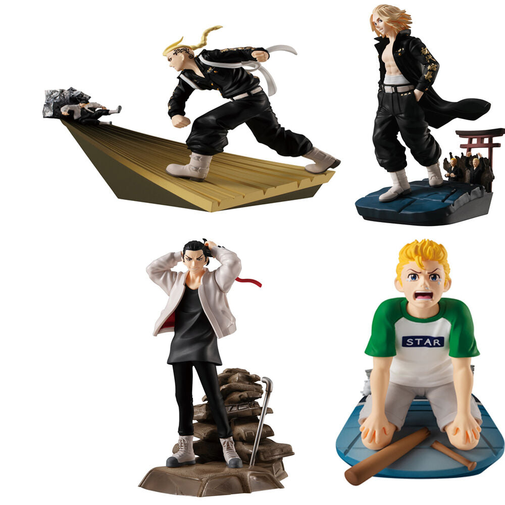 Megahouse Expositor 4 figuras Petitrama Tokyo Revengers Series Toman Heroic Scenes 8cm (imagen 3 de 7)