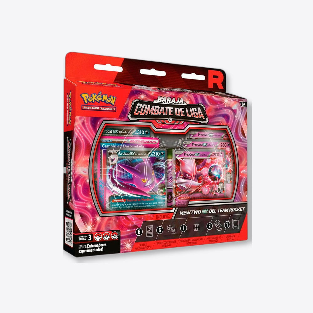 Pokemon Juego De Cartas Blister cartas Latino League Battle Deck Team Rockets Mewtwo Ex Pokemon (imagen 6 de 6)