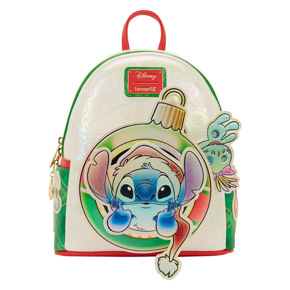 Mochila Holiday Stitch Disney Loungefly 26cm (imagen 2 de 8)