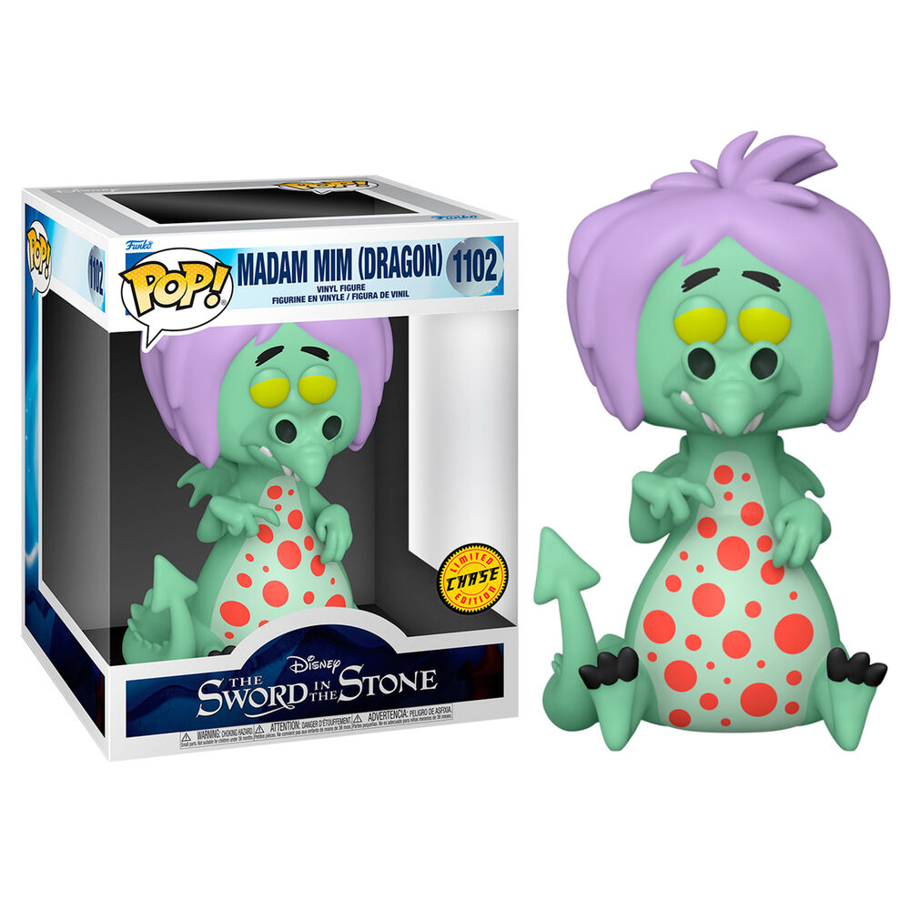 Funko Figura POP Disney Merlin El Encantador Mim as Dragon Chase 15cm