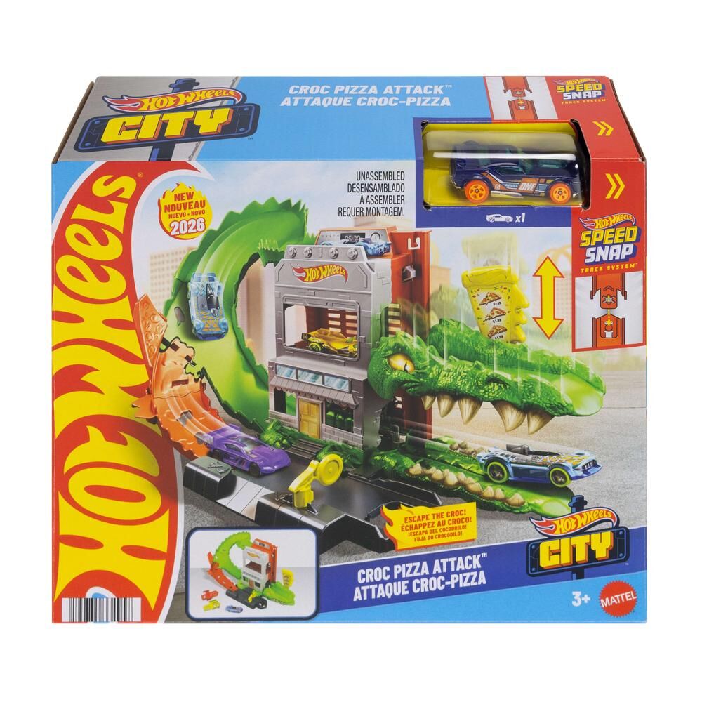 Mattel Pista coches Ataque de Cocodrilo Hot Wheels City (imagen 2 de 6)