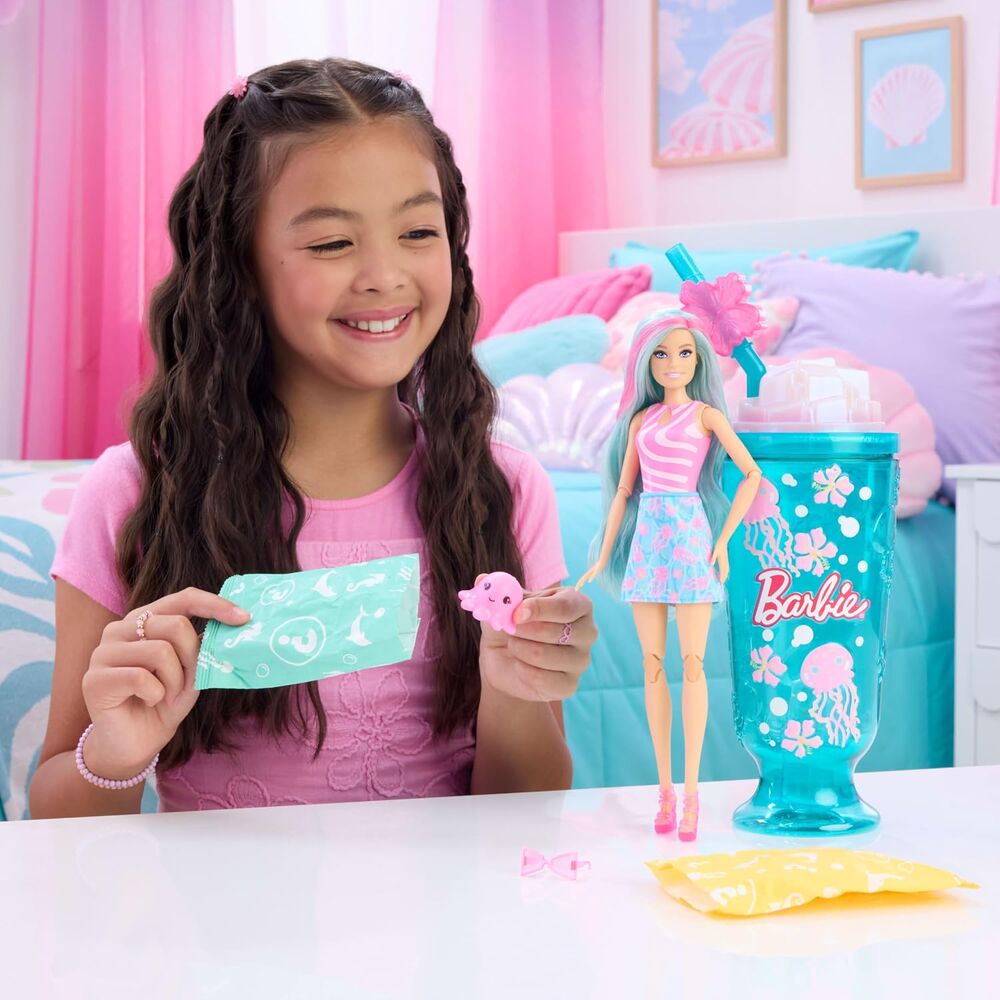 Mattel Muñeca Granizado de Mar Copa Azul Pop Reveal Barbie (imagen 5 de 7)