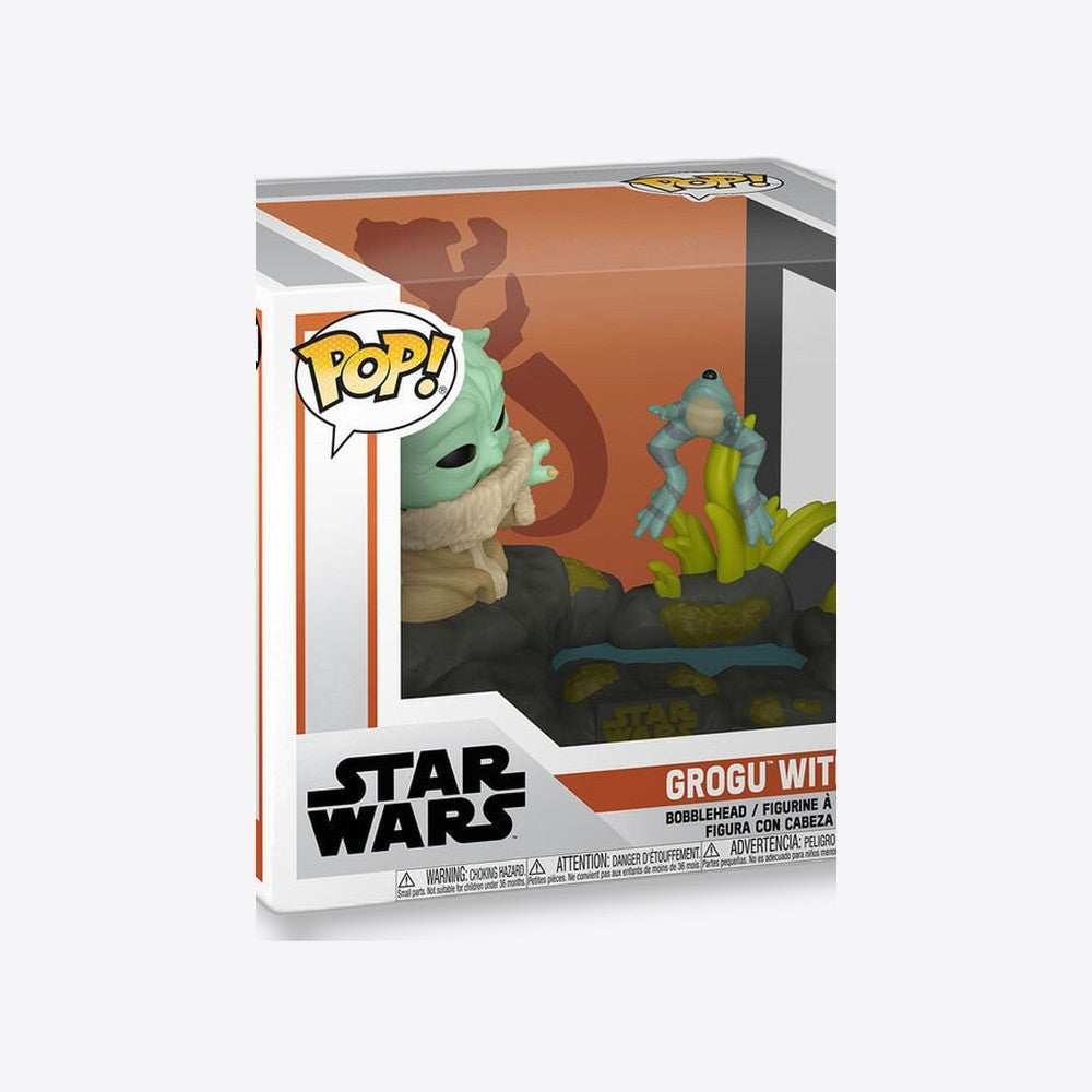 Funko Figura POP Deluxe Star Wars The Mandalorian Grogu with Frog (imagen 6 de 6)