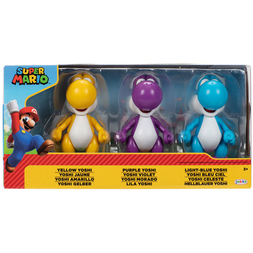 Jakks Pacific Blister 3 figuras Yoshi Super Mario Bros 10cm