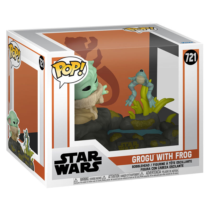 Funko Figura POP Deluxe Star Wars The Mandalorian Grogu with Frog