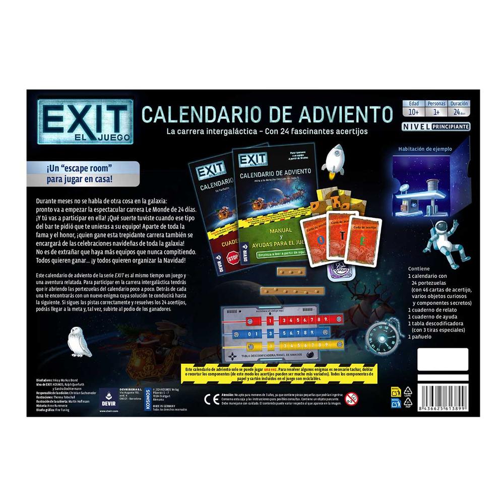 Devir Calendario de adviento exit la carrera intergalactica