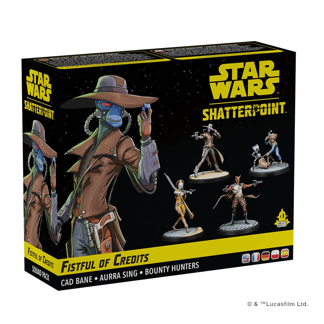Asmodee Juego de mesa star wars shatterpoint fistful of credits cad bane squad pack edad recomendada 14 años