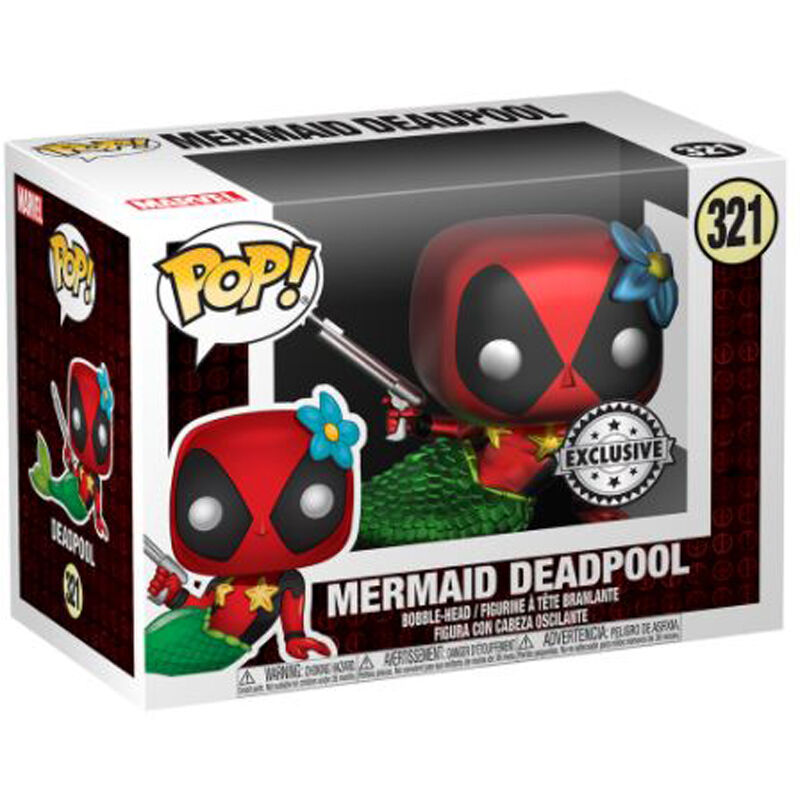 Funko Set figura POP & Tee Marvel Deadpool Mermaid Exclusive L (imagen 4 de 5)