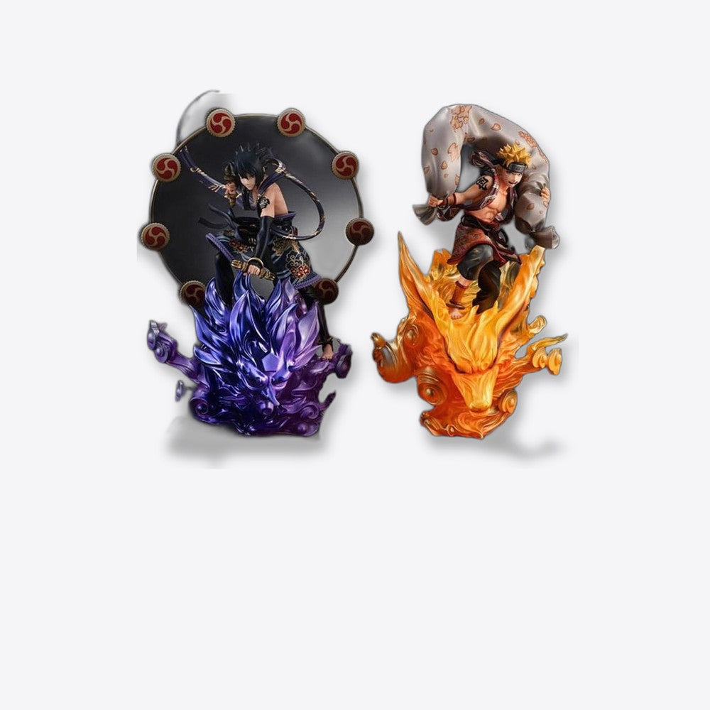 Pack 2 figuras megahouse naruto shippuden naruto dios del viento + sasuke dios del trueno (imagen 6 de 6)