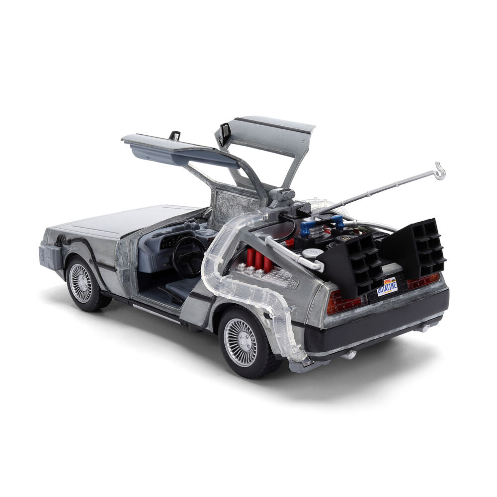 Jada Toys Replica DLorean Hollywood Rides Time Machine 40th Anniversary Regreso al Futuro (imagen 4 de 10)