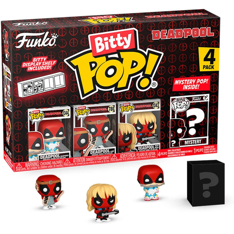 Blister 4 Figuras Bitty POP Marvel Deadpool Sleepover | Funko