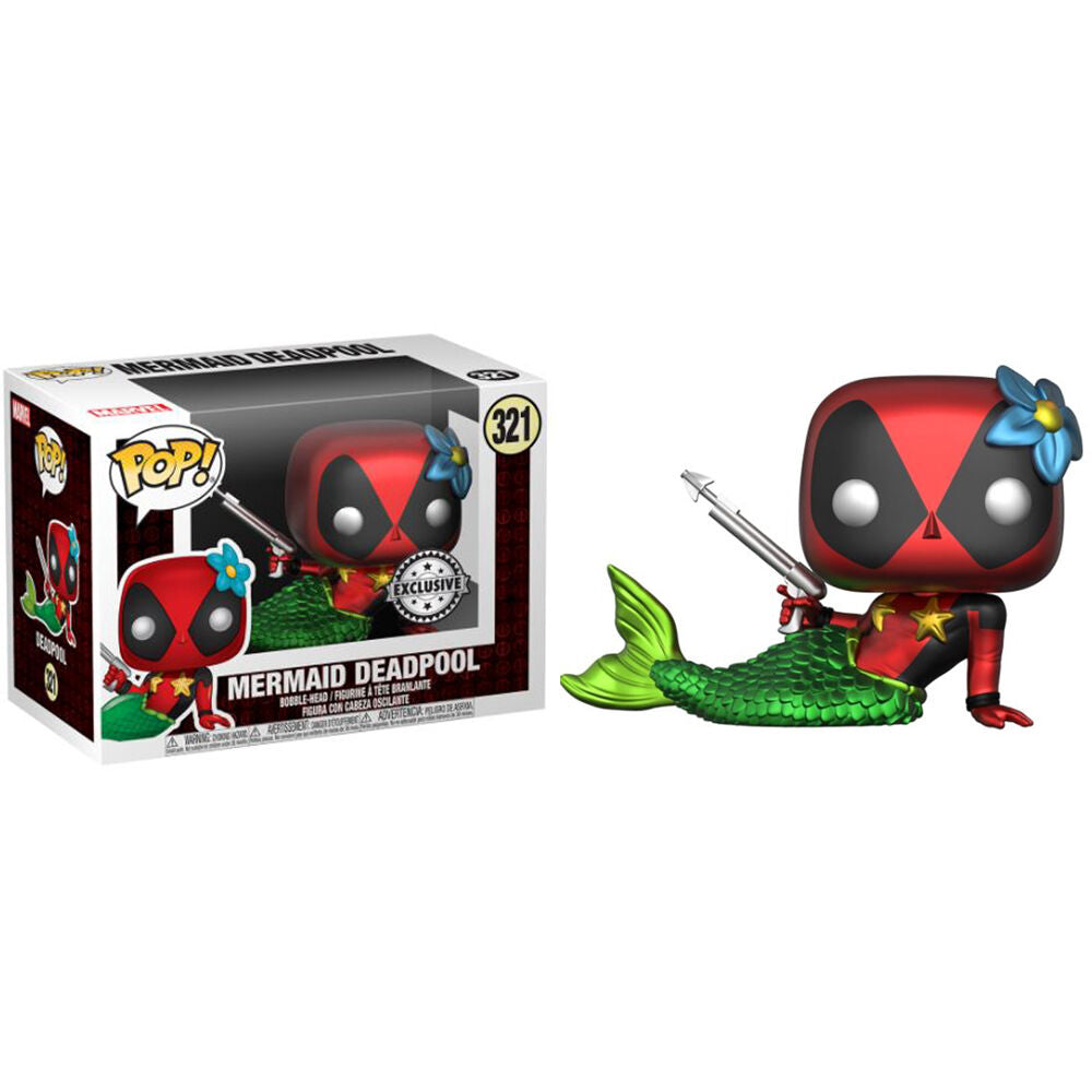Funko Set figura POP & Tee Marvel Deadpool Mermaid Exclusive (imagen 2 de 5)