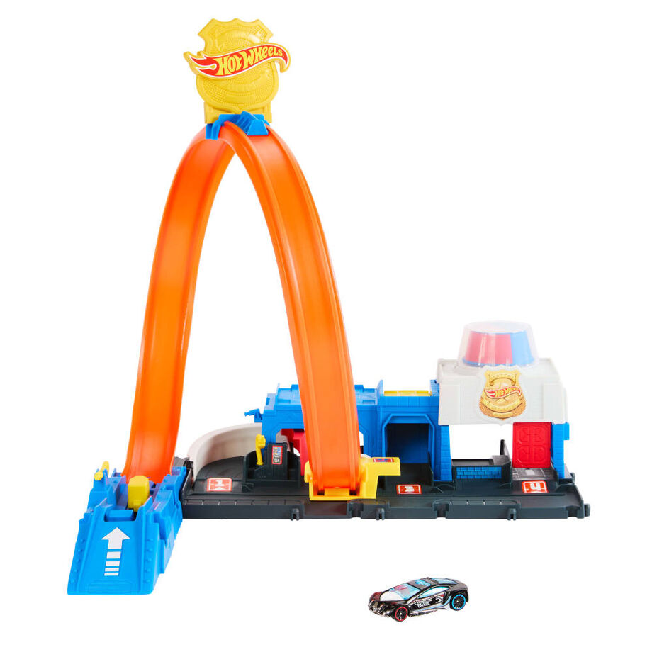 Pista Super Estación de Policía City - Coches Y Circuitos | Hot Wheels