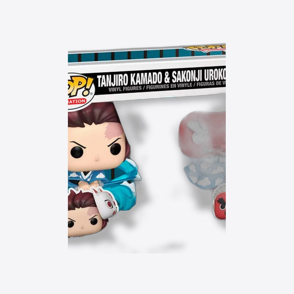 Funko Blister 2 figuras POP Demon Slayer Kimetsu no Yaiba Tanjiro Kamado & Sakonji Urokodaki (imagen 6 de 6)