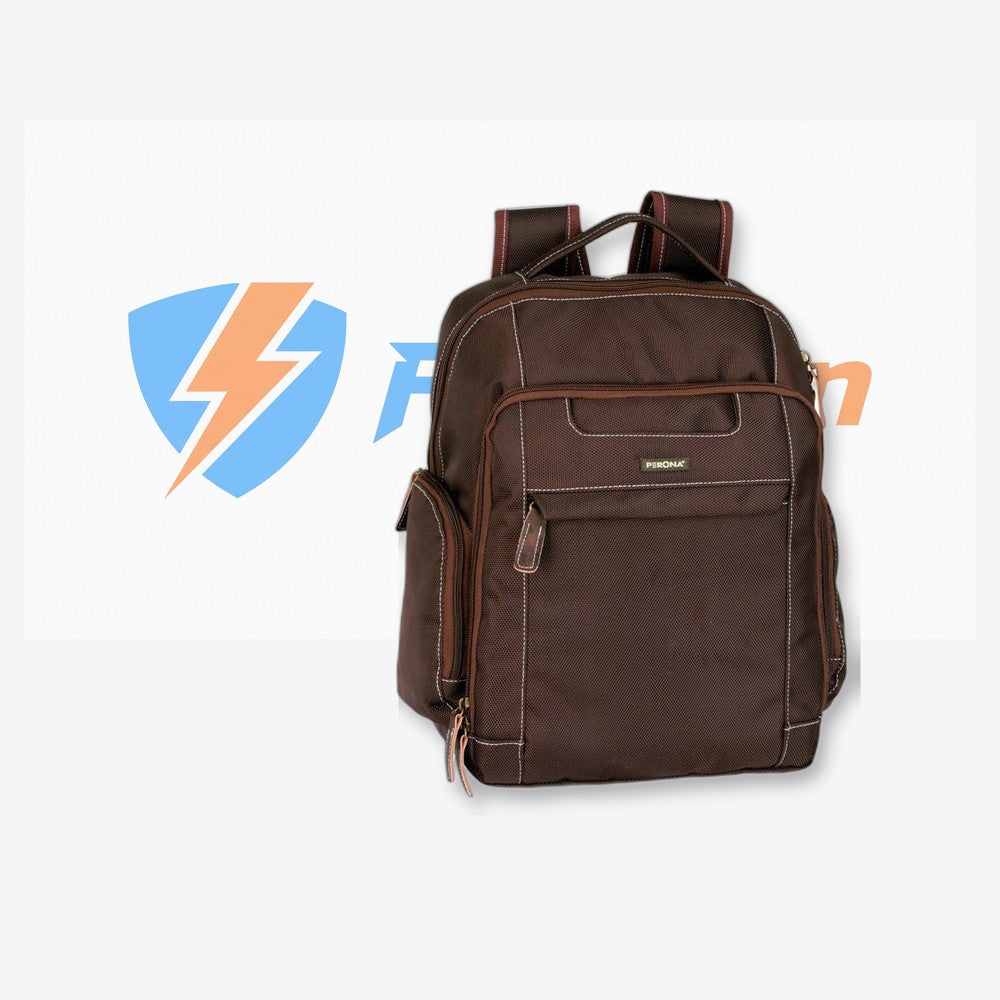 Mochila ordenador Perona Business 36cm marron (imagen 4 de 6)