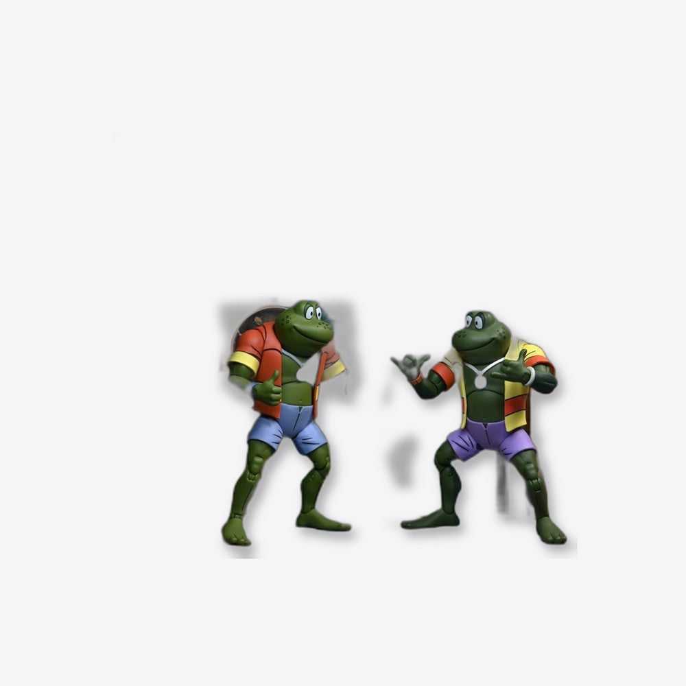 Pack 2 figuras neca ranas napoleon & atilla 18 cm scale action figure tmnt cartoon re - run (imagen 2 de 6)