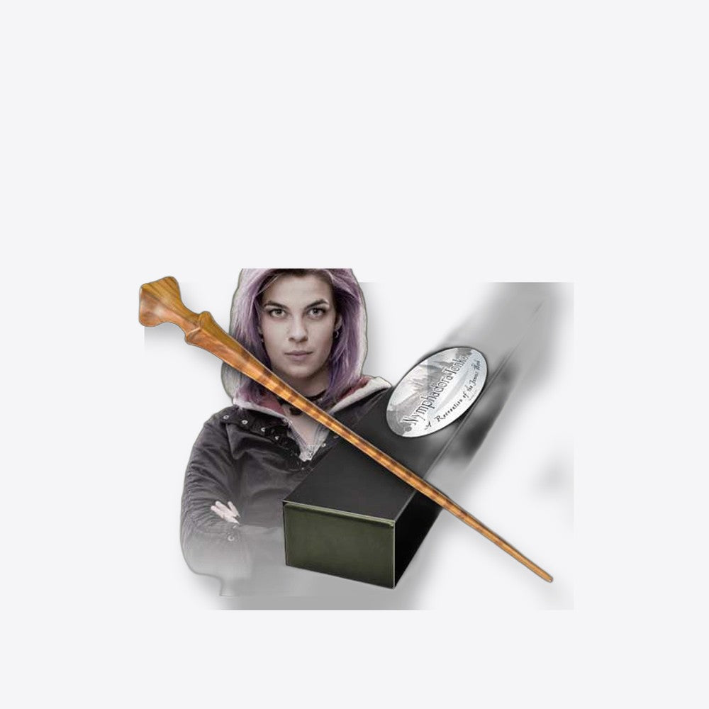 Replica the noble collection harry potter nymphadora tonks varita con caja y placa de identificacion (imagen 4 de 6)