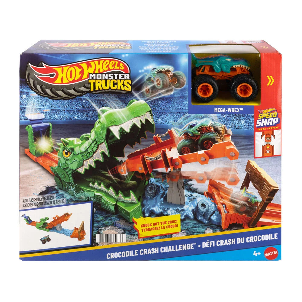Hot Wheels Monster Trucks Pista Noquea al Cocodrilo