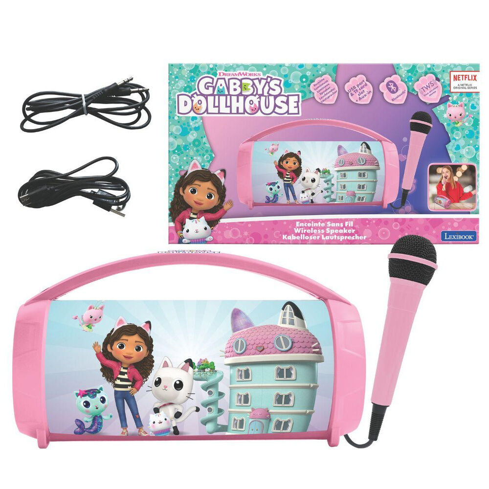 Lexibook Altavoz Bluetooth Luminoso + Microfono La Casa de Muñecas de Gabby (imagen 3 de 6)