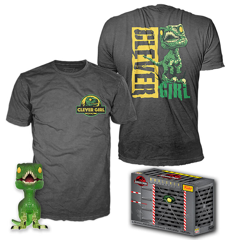 Funko Set figura POP & Tee Jurassic Park Velociraptor Exclusive S
