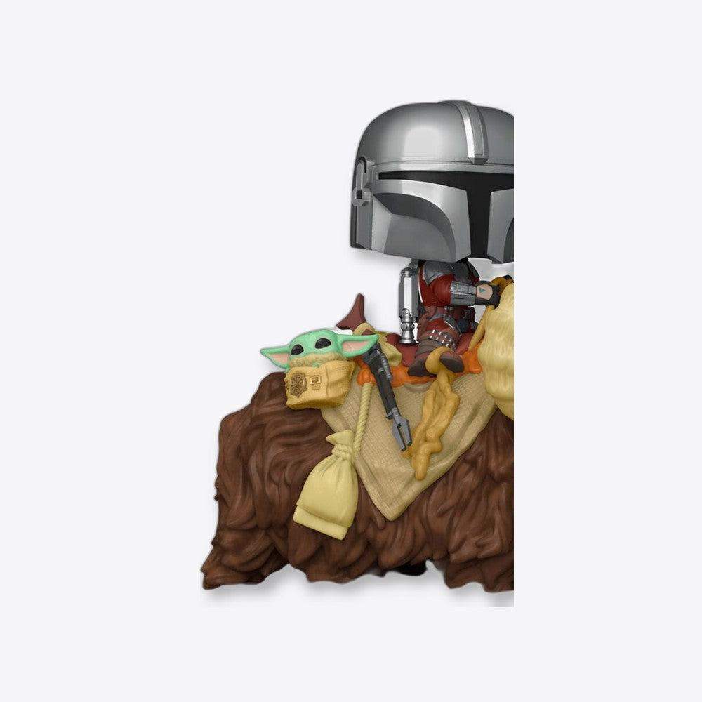 Funko Figura POP Star Wars The Mandalorian Mando on Bantha with Child in Bag (imagen 5 de 6)