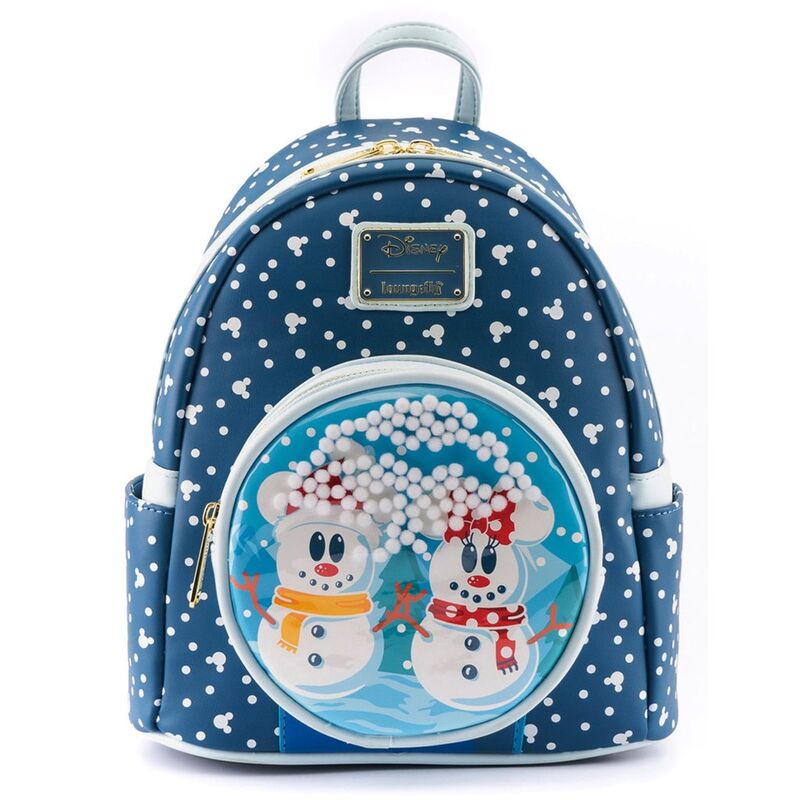 Mochila Mickey Minnie Snowman Disney Loungefly 26cm (imagen 2 de 6)
