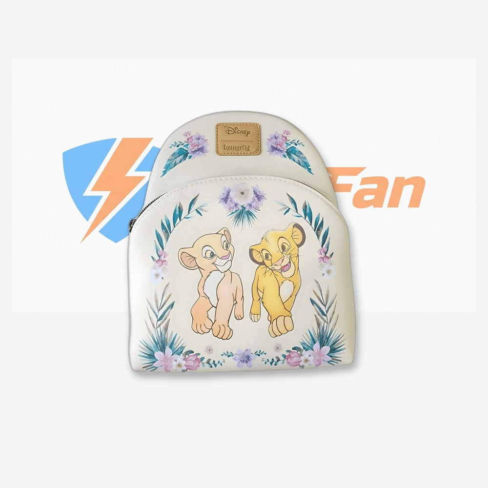 Lf | Lounfefly Mochila Simba & Nala Floral  El Rey Leon Disney Loungefly 26cm (imagen 2 de 6)
