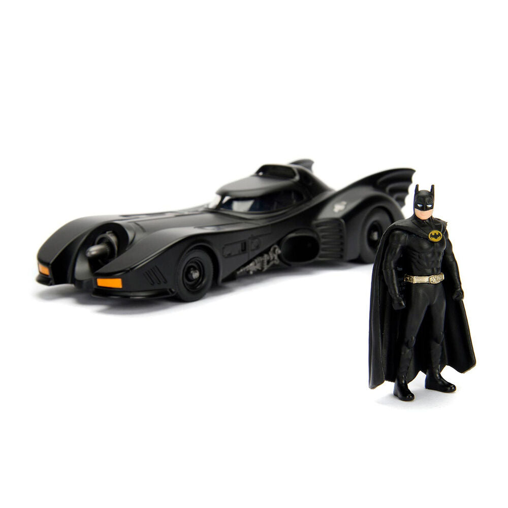 DC Comics Figura Batman + Batmóvil Metal Jada Toys