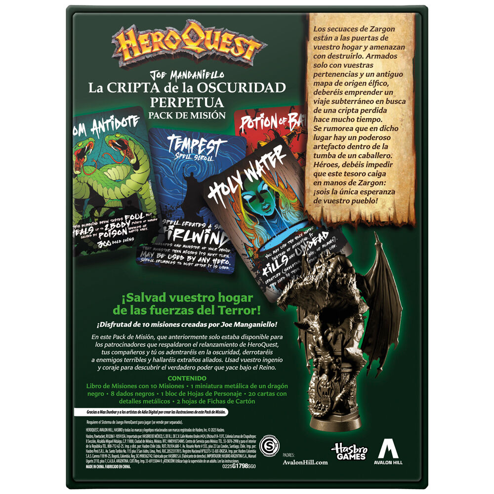 HeroQuest Expansión La Cripta de la Oscuridad Perpetua Español