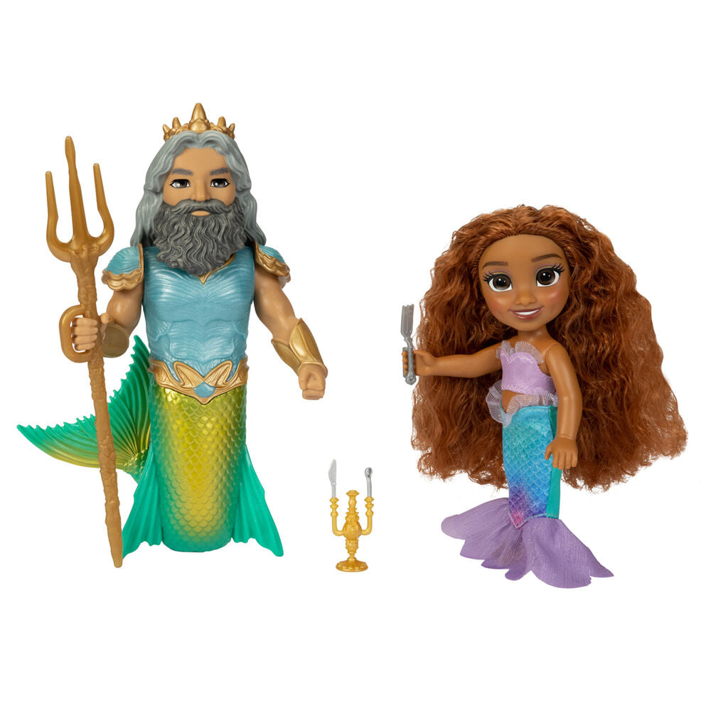 Jakks Pacific Muñeca Ariel + Triton La Sirenita Disney 15cm (imagen 2 de 6)