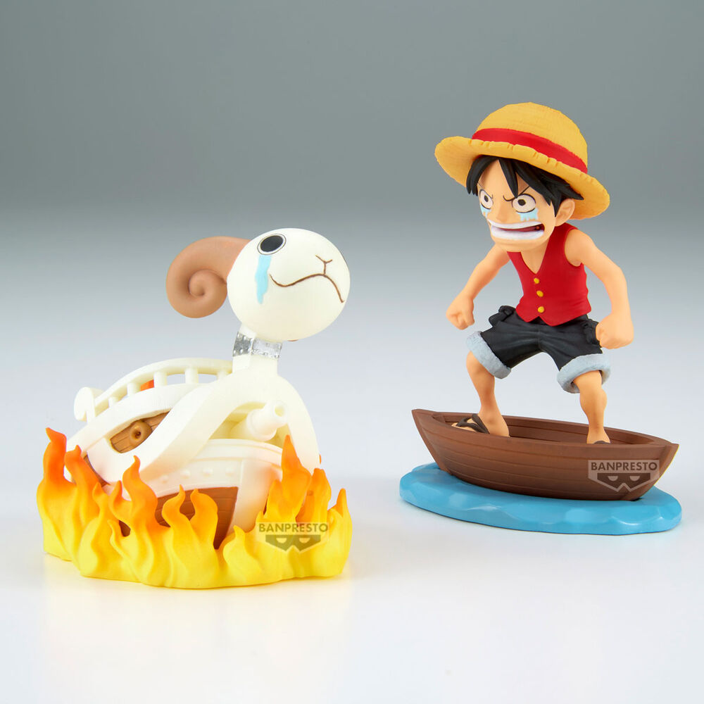 One Piece Figura Luffy & Going Merry Log Stories Banpresto 8cm