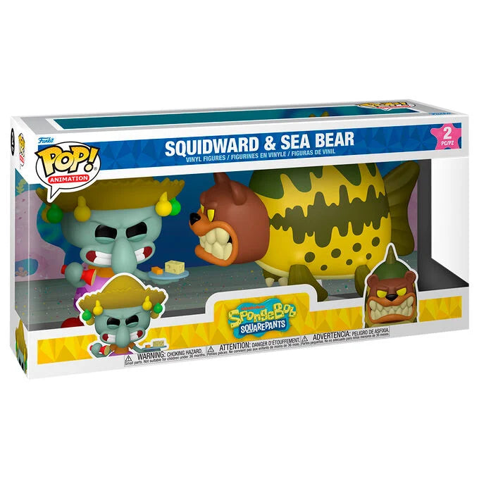 Bob Esponja Blister 2 Figuras POP Squidward & Sea Bear