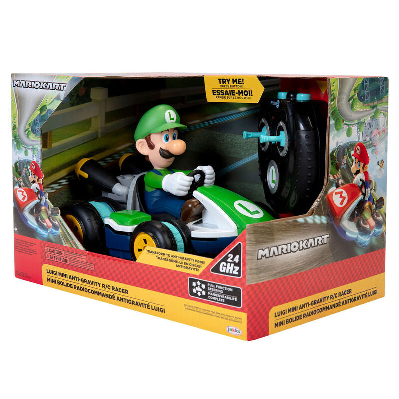 Jakks Pacific Coche Mini RC Racer Luigi Mario Kart Nintendo radio control